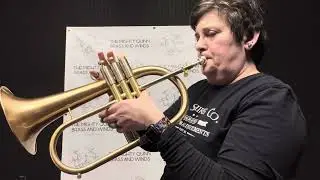 Adams Model F2 Professional Flugelhorn with Gold Brass Bell