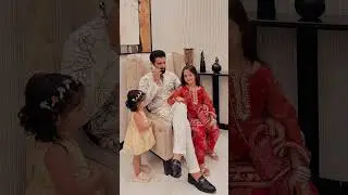 Aiman khan with Husband and Daughters on eid🌸 #aimankhan #trending #shorts