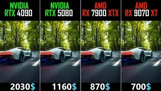 TEST  RX 9070 XT vs RTX 5080 vs RX 7900 XTX vs RTX 4090