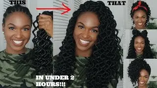 HOW TO CROCHET AND STYLE WAVY GODDESS LOCS IN LESS THAN 2 HOURS | 7 STYLING OPTIONS!