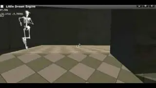 Bullet Physics - Cal3D - Skeleton running on map
