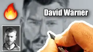 Drawing of David Warner | Time lapse |