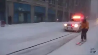 SNOWBOARDING WITH THE NYPD