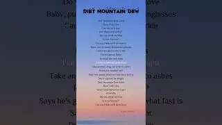Lana Del Rey &ndash; Diet Mountain Dew 💞 (Lyrics) #lyrics #lovesong #lanadelrey #dietmountaindew #shorts