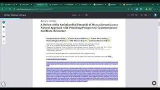 A Review of the Antimicrobial Potential of Musca domestica as a Natural Approach with Promising Pros