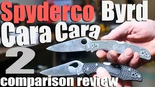 Spyderco Byrd Cara Cara 2 Comparison Knife Review with Para Military 2 & Endura 4