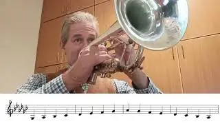 Gb major scale exercise for trumpet play along - slow