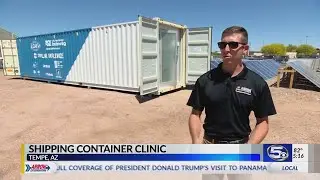 VIDEO: Student researchers turn shipping containers into solar powered medical clinics