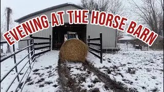 Evening at the horse barn