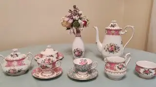 Royal Albert Lady Carlyle and Enchantment bone china table. Фарфор Роял Альберт Леди Карлайл.