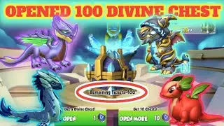 Opened 100 Divine Chest. +Got 3 dragon in Divine chest -Divine Winter Event- [Dragon Mania Legends🇵🇭