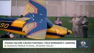 Engine failure causes football field landing