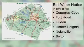 Water boil notice issued for major cities in Bell County