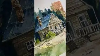 Home, sweet home #watercolor #forest #process #speedpaint #house