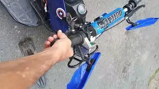 KIDS modded Electric SNOWMOBILE 48v - like a Razor but Razor missed this one