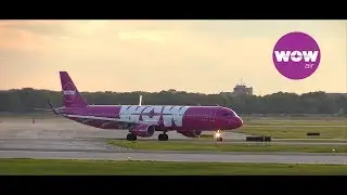 WOW Air A321 Landing and Takeoff - Reykjavik - Montreal - Reykjavik