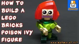 HOW TO BUILD A POISON IVY CHIBI LEGO BRICKS FIGURE INSTRUCTIONS.