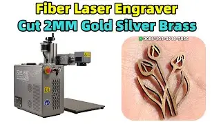 2MM Brass Cutting | JPT 100w mopa fiber laser jewelry engraving machine cutting brass gold silver