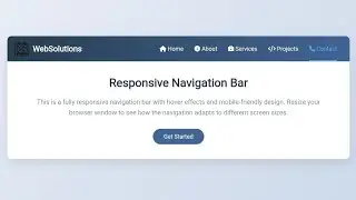 Responsive Navbar Menu with Logo | HTML CSS & JavaScript Tutorial