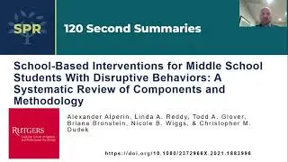 School-Based Interventions for Students With Disruptive Behaviors - Alpern et al - SPR120SS