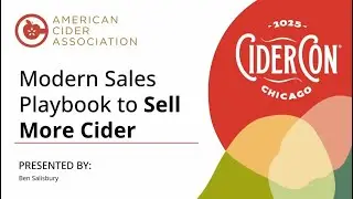 Modern Sales Playbook (my speech at CiderCon 2025)