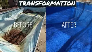 Check out this backyard transformation! In-ground vinyl liner pool restoration