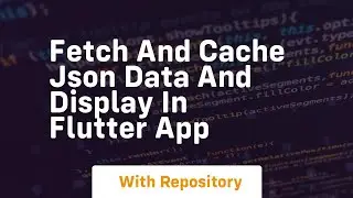Fetch and cache json data and display in flutter app