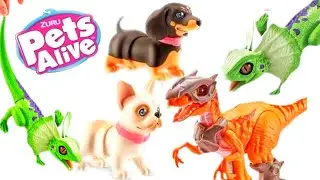 UNBOXING  POPULAR TOYS ZURU |  PETS ALIVE, ROBO ALIVE LIZARD, DINOSAURS, BOOTY SHAKIN PUPS | ASMR 