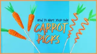 2 Style Carrot Picks & Sprays | DIY Whimsical Easter Decor 2022