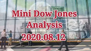 One minute 2020.08.12 E-mini Dow Jones Analysis