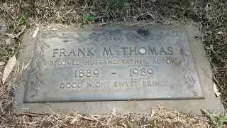 Frank M. Thomas Mona Bruns Frankie Thomas Graves Forest Lawn Hollywood Hills LA CA USA 9-14-2023