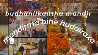 Budhnilkantha mandir🙏🙏🙏🙏subscribe my chanel@ Rojina Tamang-113🙏🙏