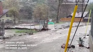 Rescue efforts after flood damage in San Bernardino County, California