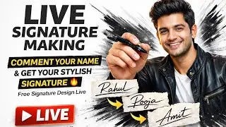 &ldquo;LIVE Signature Making ✍️ | Comment Your Name & Get Your Stylish Signature 🔥 | Free Signature