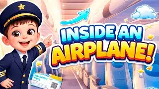INSIDE AN AIRPLANE! ✈️😱 Full Plane Tour for Kids (Cockpit, Seats, Engines!)