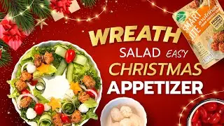 🎄 Smart Bite Festive Wreath Salad Christmas Party Food Idea!