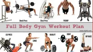 Full Week Gym Workout plan for muscle Building & Fat Loss 