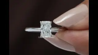 Solitaire Radiant Cut Lab Grown Fancy Ring #proposalring  #labgrownjewelry @GoldenBirdJewels