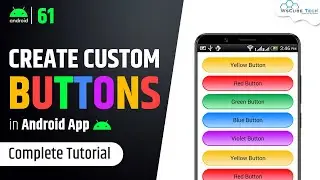 How to Create Custom Button in Android Studio? | Android Drawable Tutorial