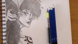 ✨Drawing an ELEGANT PROFILE PORTRAIT | Natural Afro Hair in Pencil ✨ | Beginner Drawing Tutorial
