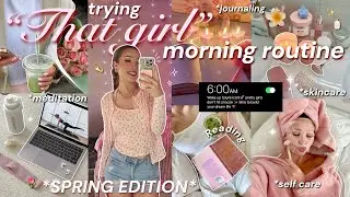 That Girl Spring Routine At 6AM 🌞 Is It Worth It? | Daily Habits, Skincare, & Self-Care Vlog