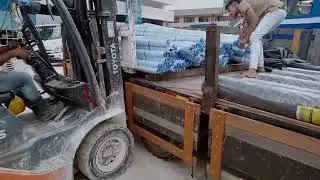 Blue white canvas in roll here #mankianhardware #buildinghardware #hardwaresupplies #construction