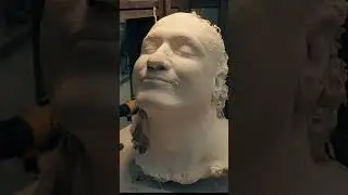 Making a cast mold of my head for self portrait stone carving
