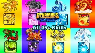 All New 25+ Exclusive Skills Review 😍 || in dynamons world || #dynamonsworld