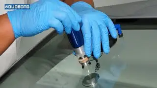 Duobond Full windshield repair with Dart Blue and IQ-r