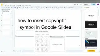 how to insert copyright symbol in Google Slides