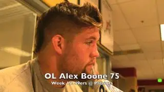 Alex Boone talking Patriots and his QB!