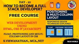 Day 10 | CSS Float, Positioning & Multi-Column Layout | Responsive Design | Full Stack Developer