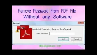 How to remove password from pdf || बिना किसी सॉफ्टवेयर के पीडीऍफ़ से पासवर्ड कैसे हटाये ||