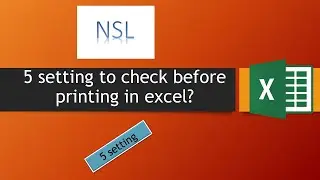 5 setting to check before printing in excel